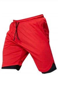 SKSP007 custom-made sports shorts running fast-drying tight-fitting design double-layer pants anti-glare lining design mobile phone pocket back zipper pocket front side design earphone hole sports shorts supplier five-minute sports pants detail view-3